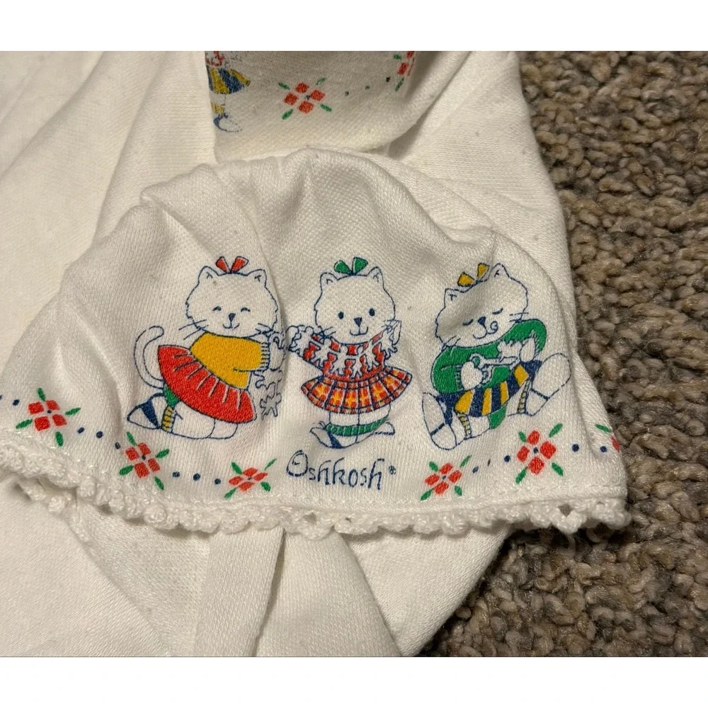Vintage Oshkosh kitten shirt long sleeve 12 months